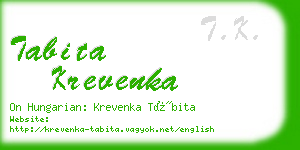 tabita krevenka business card